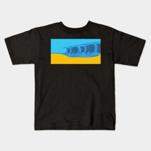 Beach Tidal Wave Kids T-Shirt